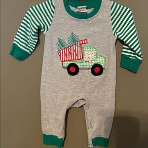 Green and Gray Kids Romper A1